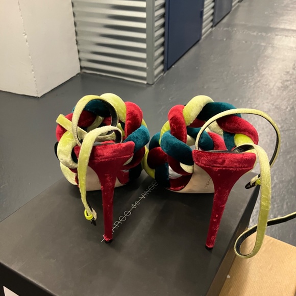 Marco De Vincenzo Braided Multicolor Heels - Picture 3 of 6